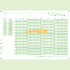 【100枚入り】SN-0075　A4マークシート年クラス番号100問12択数字