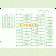 【100枚入り】SN-0258　A4マークシート番号100問6択数字