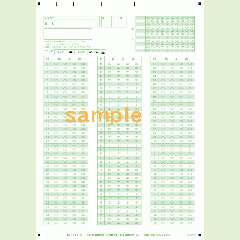 【100枚入り】SN-0265　A4マークシート番号120問4択数字