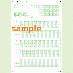 SN-0308　A4マークシート番号100問4択数字(マークタテ並び)