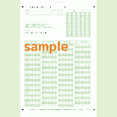 SN-0320　A4マークシート番号100問4択数字
