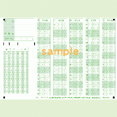 SN-A5M1　A5マークシート番号100問5択数字