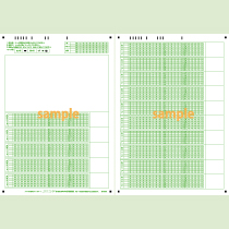 SN-0544　高校授業評価アンケートシート年クラス番号12問5択(15科目)記述欄付き