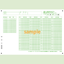 SN-0072　A4マークシート年クラス番号100問10択数字