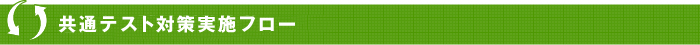 共通テスト対策実施フロー