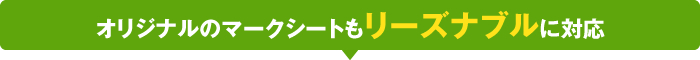 オリジナルのマークシートもリーズナブルに対応