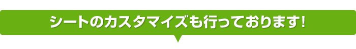 シートのカスタマイズも行っております!